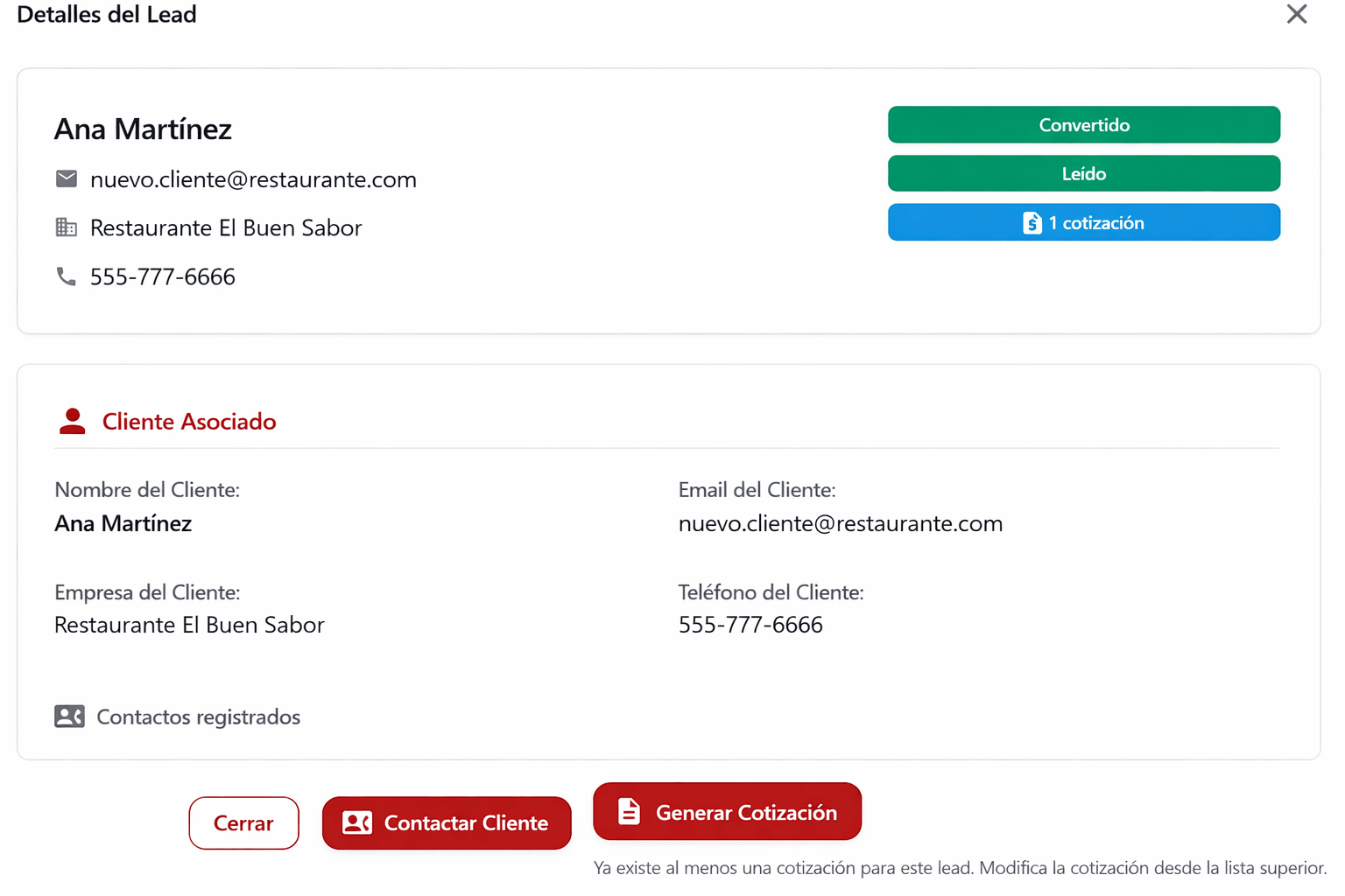 Todos tus prospectos en un solo lugar