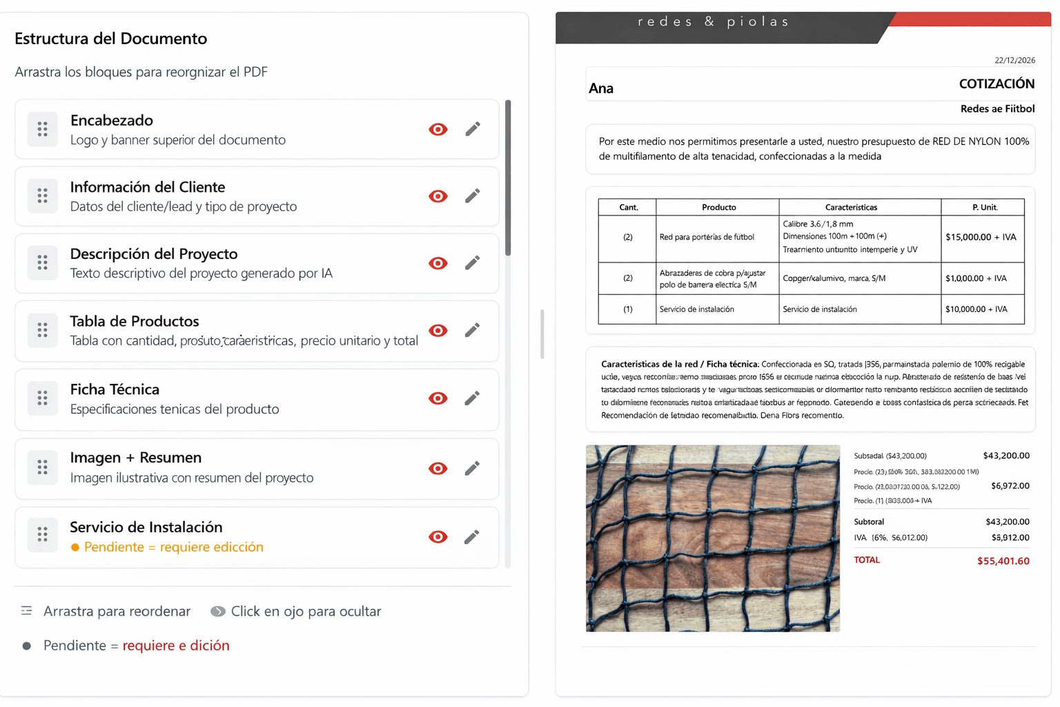 Crea cotizaciones atractivas